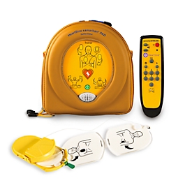 Übungs- und Trainingsdefibrillator-Set HeartSine PAD 350, 6 Szenarien + Tasche, 2 Paar Ersatzelektroden, Ladegerät