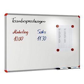 Ultradex Einsatz-Whiteboard, Hoch-/Querformat, B 600 x H 450 mm, magnethaftend, Emaille/Aluminium, silber/weiß