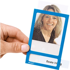 Ultradex fotokader, magnetisch, transparant petfolie, voor A5, blauw, 5 stuks