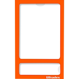 Ultradex Fotorahmen, magnetisch, transparente PET-Folie, für A5, orange, 5 Stück