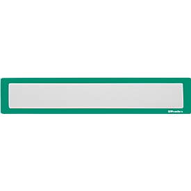Ultradex Infotasche, magnetisch, für Überschriften, B 435 x H 60 mm, A2, grün, 5 Stück