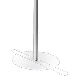 Ultradex Standrohr, für Ultradex Stellwände/Sichtschutz auf Schreibtischkombinationen, Ø 40 x L 600 mm, Aluminium, silber