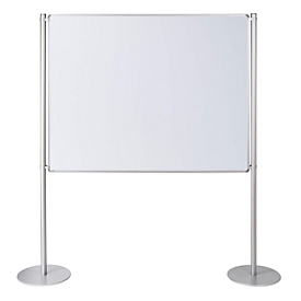 Ultradex Stellwandtafel, Hoch-/Querformat, B 1500 x H 1200 mm, erweiterbar, ohne Standrohre/Standfüße/Klemmen, Emaille/Aluminium, silber/weiß