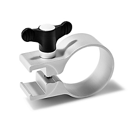 Ultradex Tafelklemme, für die Befestigung von Tafeln/Schildern/Werbedisplays an Standrohren mit Ø 40 mm, Schnellverschluss, Aluminium, silber, 2 Stück