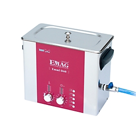 Ultraschallreiniger EMAG Emmi® D 60, Edelstahl, 5,3 l, Sweep & Degas, Zeitschaltuhr, Ablauf & Heizung