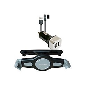 Ultron Realpower Tablet Car Set - Auto-Netzteil - 2.4 A - 2 Ausgabeanschlussstellen (2 x USB)