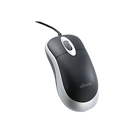 Ultron UM-100 basic - Maus - 3 Tasten - kabelgebunden - USB - Black Silver