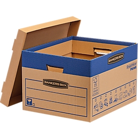 Umzugskarton SmoothMove Prime, 2-lagige Wellenpappe, abnehmbarer Deckel, Beschriftungsfeld, H 285 x B 333 x T 390 mm, 37 L, 10 Stück, braun