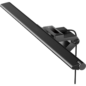 Unilux LED-notebookverlichting VISIOLIGHT, voor monitoren met een dikte van 5-30 mm, 5 W, 500 lm, 3000-5000 K, dimbaar, zwenkbaar 120°, USB, klemvoet, zwart