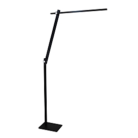 Unilux LED Stehleuchte LUMILIGHT, 10 W, 1120 lm, 3000-6000 K, dimmbar, höhenverstellbar, neigbar, Aluminium und Stahl, schwarz