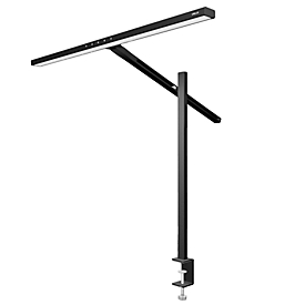 Unilux LED-Tischleuchte ELITE LUMINO, 24 W, 2993 lm, 3000-6500 K, dimmbar, höhenverstell-/neigbar, schwenkbar, Lichttherapie-Funktion, Aluminium, schwarz