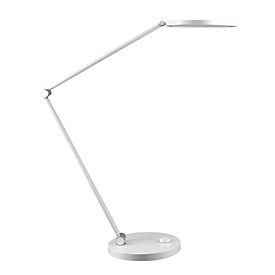 Unilux LED-Tischleuchte OMEGA, 12 W, 1976 lm, 4000 K, dimmbar, höhenverstellbar, neigbar, drehbar, Aluminium/Kunststoff, weiß