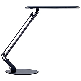 Unilux LED-Tischleuchte RUMBA, 5 W, 391 lm, 3600 K, höhenverstellbar, neigbar, Kopf um 360° drehbar, Metall/Kunststoff, schwarz