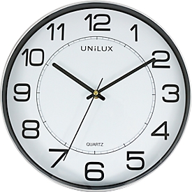 UNILUX MAGNET wandklok, kwartsuurwerk, 30,5 cm, magnetische bevestiging, metaal grijs, batterij inbegrepen
