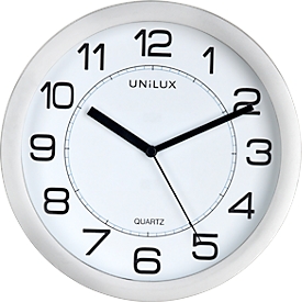 UNILUX Wanduhr ATTRACTION- Quarzuhrwerk - Ø 220 mm - Magnetbefestigung - metallgrau - Batterie inklusive