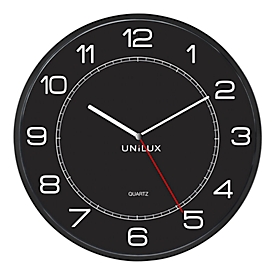 UNILUX Wanduhr Mega, Quarz, Ø 57,5 cm, schwarz