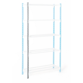 Universal clip-on shelving, Brackets, with plastic feet, H 2000 mm, light grey