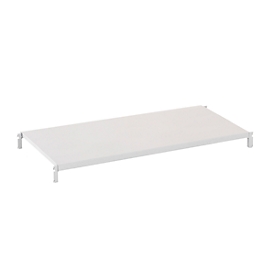 Universal clip-on shelving, sheet steel floor, load capacity 125 kg, W 1250 x D 400 mm