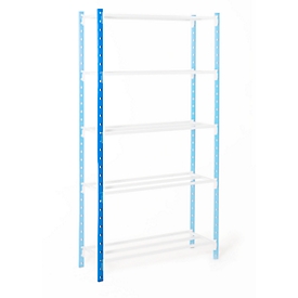Universal-Steckregal, Stützen, mit Kunststofffüssen, H 2250 mm, himmelblau