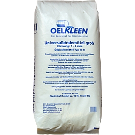 Universalbindemittel OEL-KLEEN, Typ III R, für Innen & Außen, Granulatkörnung 1-4 mm, grau, Volumen 40 l, 1 Sack