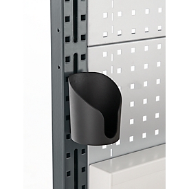 Universalhalter für Arbeitstische/Tischaufbauten AST31, geschlossen, bis 5 kg, Kunststoff, schwarz