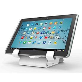 Universele tablethouder Compulocks, horizontale montage, met zekeringskabel, aluminium, wit