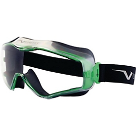 UNIVET Lunettes-masque 6x3, EN 166/170, monture gunmetallic/vert, écran en polycarbonate clair, revêtement Vanguard UDC