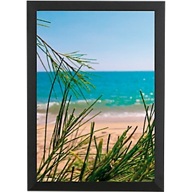Update Display cadre à clipser HardLine, DIN A4, L 243 x P 13 x H 330 mm, profil plat, changement rapide de poster, polyvalent, noir