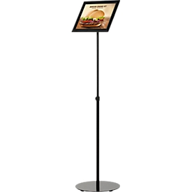 Update Display Econom information stand, single-sided, height and format adjustable, DIN A4, black