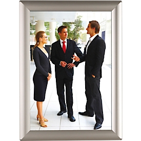 Update Display Klapprahmen Basic Frame, DIN A4, Gehrungsecke, Safe Corner, Aluminium, Wandmontage, 10er-Bundle, silber