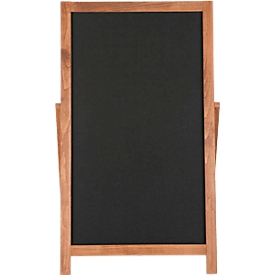 Update Display Krijtbord staand FLOOR, inklapbare rugleuning, te labelen, MDF, beuken, B 440 x H 770 mm