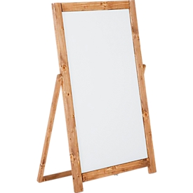 Update Display Tableau d'information FLOOR, magnétique, tableau blanc, support dorsal rabattable, bois de pin, 440 x 770 mm