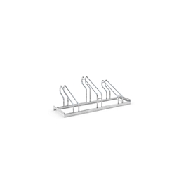 Upright parker WSM, 1-sided, for tires up to W 55 mm, W 1050 x D 538 x H 415 mm, hot-dip galvanized steel, 3 parking spaces, assembled