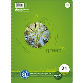Ursus Collegblock Green, A4, 80 Blatt, liniert