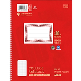 Ursus Collegeblock A5, kariert