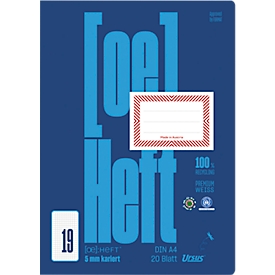 Ursus® Ö-Heft, A4, 20 Blatt, kariert
