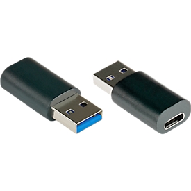 USB 3.0-adapter Good Connections, USB-A naar USB-C-aansluiting, tot 5 Gbit/s, PVC, zwart