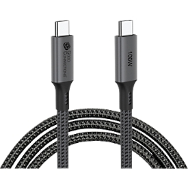 USB 4.0 oplaad-/datakabel Good Connections, USB-C naar USB-C, vermogen 100 W, tot 20 Gbit/s, lengte 0,5 m, zwart