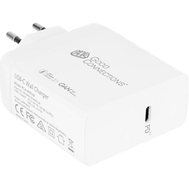 USB fast charger Good Connections, with GaN technology, 1 port with 1 x USB-C, power 140 W, incl. charging cable, white
