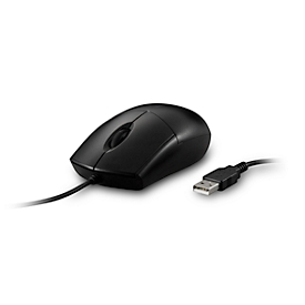 USB-muis Kensington Pro Fit® K70315WW, bekabeld, voor links- en rechtshandigen, 2 knoppen en scrollwiel, 1600 dpi, waterdicht, afwasbaar, zwart