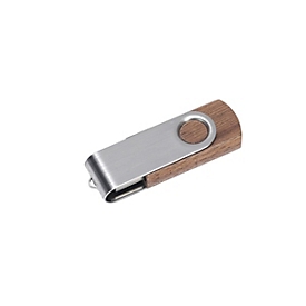 USB-Stick, 8 GB Twist Dark Wood, Braun, Auswahl Werbeanbringung optional