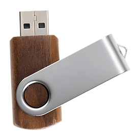 USB-Stick C5 Nussbaum 3.0, bis zu 4,8 GB/s, duplexfähig, recycelbar, Speicherkapazität 128 GB