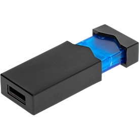 USB-Stick Clickmie, schwarz-blau, mit Sprungfedertechnik, USB 2.0 Schnittstelle, 16 GB
