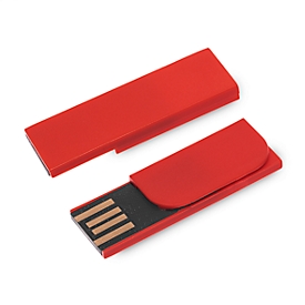 USB-Stick Firstnotice, USB 2.0, 4 GB, Werbedruck 35 x 9 / 20 x 9 mm, rot