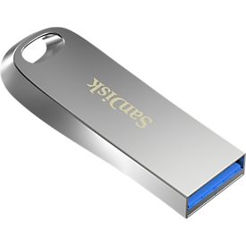 USB-Stick SanDisk Ultra Luxe, USB 3.2, bis 150 MB/s, mit Passwortschutz, 32 GB Speicherkapazität, Metall