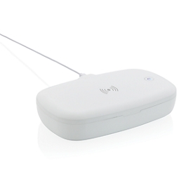 UV-C-Sterilisator-Box, 2 Modi, mit 5W Wireless-Ladegerät, ABS-Kunststoff, weiß