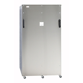 UVC Luftreiniger Flatlift Größe XL, Leistung 220 W, bis 4410 m³/h, für Raumgrößen bis 500 m², bis 8000 h, Rollen, Edelstahl, B 813 x T 813 x H 1600 mm