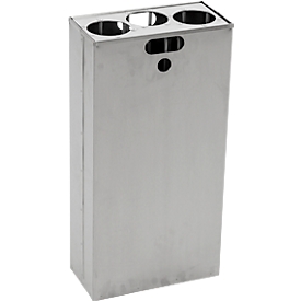 V-Part Binnenbak en bekerhouder - voor Carro 55 L afvalbak - B 140 x D 285 x H 564 mm - aluminium zilver