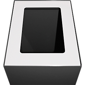 V-Part Couvercle pour système de tri des déchets modulaire 60 L, acier peint par poudrage, L 255 x P 330 x H 20 mm, blanc