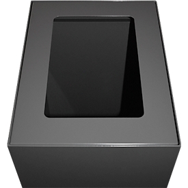 V-Part Couvercle pour système de tri des déchets modulaire 60 L, acier peint par poudrage, L 255 x P 330 x H 20 mm, gris foncé